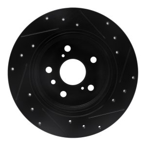 Toyota Avalon Brake Rotor (1) - Rear Left - R1 Concepts - Drilled & Slotted - Black - `00-`04 Toyota Avalon Brake Rotor (1) - Rear Left - R1 Concepts - Drilled & Slotted - Black - `00-`04